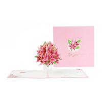 Paper 3D Greeting Card, handmade, Foldable & 3D effect, 150x150mm, Sold By PC