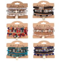 Omslag armband, Zink Alloy, med Glaspärlor & Shell & Akryl, mode smycken & flerskikts & för kvinna, fler färger för val, nickel, bly och kadmium gratis, Säljs av PC
