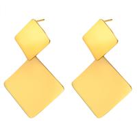 Stainless Steel Drop Earring, 304 Stainless Steel, Vacuum Ion Plating, fashion jewelry & for woman, golden, Sold By Pair