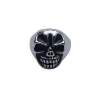 Titanium Steel Finger Ring Skull polished & for man Sold By PC