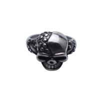 Titanium Stål Fingerring, Skull, forskellig størrelse for valg & for mennesket, 17mm, Solgt af PC
