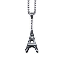 Pingentes de titânio, Partículas de aço, Torre Eiffel, polido, joias de moda & unissex, 54mm, vendido por PC