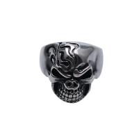 Titan Stål Finger Ring, Skull, olika storlek för val & för människan, 21mm, Säljs av PC