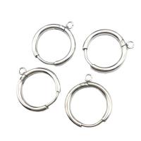 Stainless Steel Hoop Earring Component, 304 Stainless Steel, Donut, DIY & different size for choice, original color, Sold By PC