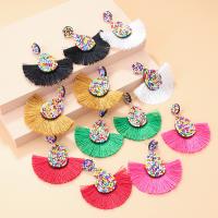 Seedbead Drop Earring with Polyester Cord handmade fashion jewelry & for woman nickel lead & cadmium free Sold By Pair