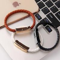 cuir PU Bracelet câble de données, avec alliage de zinc, bijoux de mode & normes différentes pour le choix & styles différents pour le choix, plus de couleurs à choisir, Vendu par PC