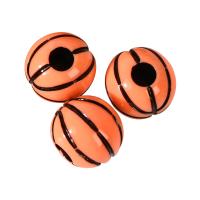 Perle acrylique, basket-ball, DIY, orange, 12mm, Environ 700PC/sac, Vendu par sac