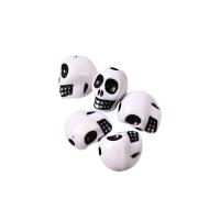 Acrylic Jewelry Beads, Skull, DIY, white, 12.22x9.37mm, Approx 600PCs/Bag, Sold By Bag