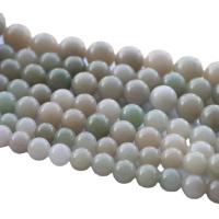 Jadeit Perlen, rund, poliert, DIY & verschiedene Größen vorhanden, grün, verkauft per ca. 39 cm Strang