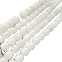 weiße Jade Perle, poliert, DIY & verschiedene Größen vorhanden, weiß, verkauft von Strang