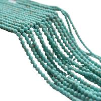 Turquoise Beads, Round, polished, DIY & different size for choice & faceted, green, Sold Per Approx 39 cm Strand