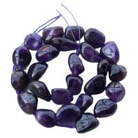 Amethyst Beads, irregular, polished, DIY, purple, 12x15mm, Approx 28PCs/Strand, Sold By Strand