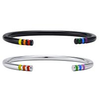 Acier inoxydable 304 bracelet manchette, bijoux de mode & unisexe, plus de couleurs à choisir, 4mm, Diamètre intérieur:Environ 59mm, Vendu par PC
