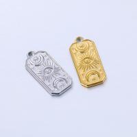 Stainless Steel Pendants, 304 Stainless Steel, Vacuum Ion Plating, fashion jewelry & DIY, more colors for choice, 10x22.50mm, 3PCs/Bag, Sold By Bag