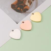 Stainless Steel Heart Pendants 304 Stainless Steel Vacuum Ion Plating DIY Approx 2.4mm Sold By PC