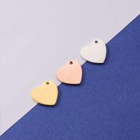Stainless Steel Heart Pendants, 304 Stainless Steel, Vacuum Ion Plating, DIY, more colors for choice, 15x14x1.50mm, Sold By PC