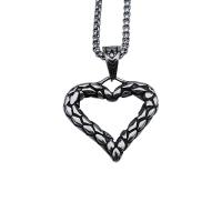 Titanium Steel Pendants Heart anoint hollow 34mm Sold By PC
