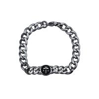 Titanium Steel Bracelet & Bangle anoint punk style & with skull pattern & for man 170mm Sold By PC