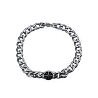 Titanium Steel Bracelet & Bangle, anoint, punk style & for man, 210mm, Sold By PC