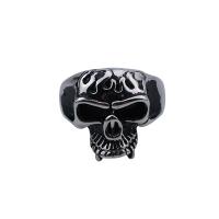 Titantium Steel finger ring, Titan Stål, Skull, punk stil & olika storlek för val & för människan, 18mm, Säljs av PC