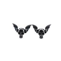 Titanium Steel Stud Earring Bat fashion jewelry & punk style & for man 13mm Sold By Pair