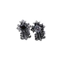 Titanium Steel Stud Earring fashion jewelry & Unisex & with rhinestone 15mm Sold By Pair