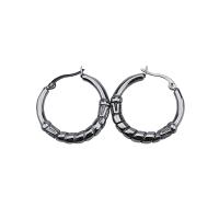 Titanium Steel Hoop Earring, fashion jewelry & for woman, 32mm, Sold By Pair
