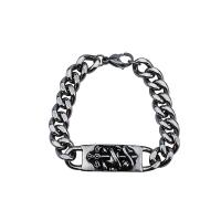 Bracelet d'acier titane, Oindre, bijoux de mode & le style de punk & pour homme, 210mm, Vendu par PC