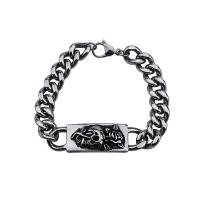 Titanium Steel Bracelet & Bangle anoint fashion jewelry & punk style & for man 220mm Sold By Pair