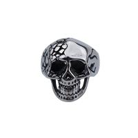 Titanium Steel Finger Ring, Skull, polished, fashion jewelry & different size for choice & for man, 22mm, Sold By PC