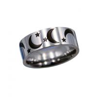 Prst prsten od inoxa, 304 nehrđajućeg čelika, bez spolne razlike & različite veličine za izbor & različitih stilova za izbor, izvorna boja, Veličina:7-8, Prodano By PC