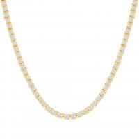 Cubic Zircon Micro Pave Brass Necklace, gold color plated, micro pave cubic zirconia & for woman, nickel, lead & cadmium free, 2.50mm, Length:Approx 14.1 Inch, Sold By PC