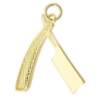 Bijoux pendentifs en laiton, Placage de couleur d'or, DIY, 21x22x2mm, Trou:Environ 3mm, Vendu par PC