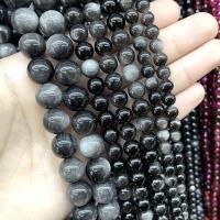Silver Obsidian Beads Round nickel lead & cadmium free Sold Per Approx 15 Inch Strand