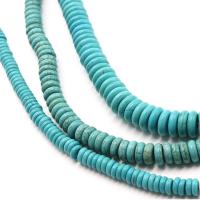 Türkis Perlen, flache Runde, poliert, verschiedene Größen vorhanden, frei von Nickel, Blei & Kadmium, Länge:ca. 14.96 ZollInch, 5SträngeStrang/Tasche, verkauft von Tasche