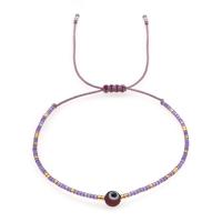 Evil Eye Jewelry Bracelet, Seedbead, Adjustable & fashion jewelry & for woman, more colors for choice, nickel, lead & cadmium free, Length:Approx 11.02 Inch, Sold By PC