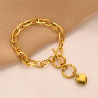 Bracelet d'acier titane, bijoux de mode & pour femme, doré, Longueur:Environ 6.69 pouce, Vendu par PC
