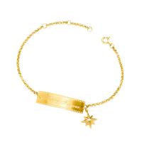 Bracelet d'acier titane, avec 5cm chaînes de rallonge, rectangle, pour femme, doré, 30x8mm,9mm, Longueur:Environ 15 cm, Vendu par PC