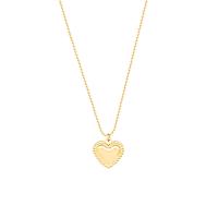 Titanium Steel Necklace Heart Vacuum Ion Plating & for woman golden 15mm Sold By PC