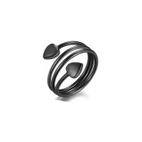 Messing Manschette Fingerring, Herz, plattiert, mit Magnet & für Frau, keine, frei von Nickel, Blei & Kadmium, 4mm, verkauft von PC