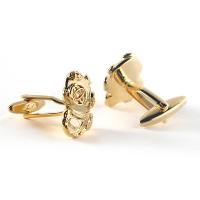 Brass Cufflinks gold color plated for man golden nickel lead & cadmium free Sold By Pair