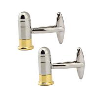 Brass Cufflinks, Bullet, plated, different styles for choice & for man, silver color, nickel, lead & cadmium free, Sold By Pair