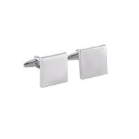 Brass Cufflinks,  Square, plated, for man, more colors for choice, nickel, lead & cadmium free, 18x18mm, Sold By Pair