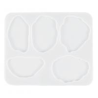 Conjunto de moldes epóxi DIY, silicone, branco, 302x247x9mm, vendido por PC