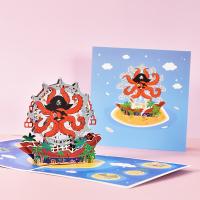 Greeting Card, Paper, handmade, Foldable & 3D effect, 150x150mm, Sold By PC