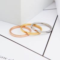 Stainless Steel Finger Ring 304 Stainless Steel Vacuum Ion Plating fashion jewelry & for woman 2mm Sold By PC