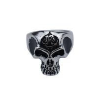 Titantium Steel finger ring, Titan Stål, Skull, olika storlek för val & för människan, 21mm, Säljs av PC