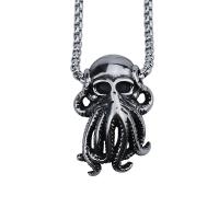 Titanium Steel Necklace, Octopus, polished, Unisex, 35mm, Sold By PC