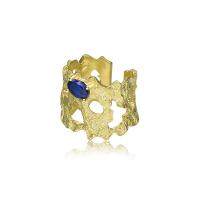 Sterling Silver Κοσμήματα δάχτυλο του δακτυλίου, 925 ασημένιο ασήμι, με SPINEL, Ακανόνιστη, επιχρυσωμένο, Ρυθμιζόμενο & για τη γυναίκα, περισσότερα χρώματα για την επιλογή, 18.50mm, Sold Με PC