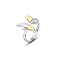 925 Sterling Silver Finger Rings Butterfly plated Adjustable & fashion jewelry & for woman 20.50mm Sold By PC